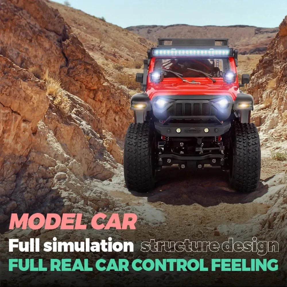 Wltoys 2428 1:24 Mini RC Car 2.4G With LED Lights 4WD Off-Road Electric Crawler Vehicle Remote Control Truck Toy for Children - Image 3