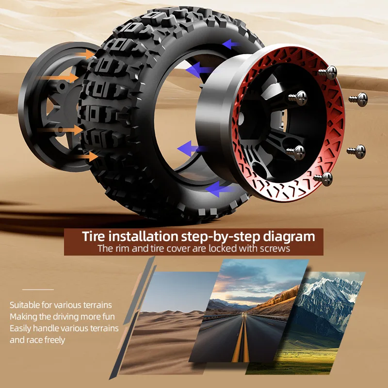 JJRC Professional Brushed Remote Control Car - Full-Scale 4WD Off-Road High-Speed Big-Wheel Short Course Truck for Adult Racing - Image 3