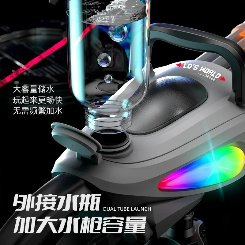 New Electric Gatling Water Gun Toy With LED Automatic Spray Water Pistol Blaster Cannon Pool Summer Toy for Kids Boys Adult Gift - Image 4