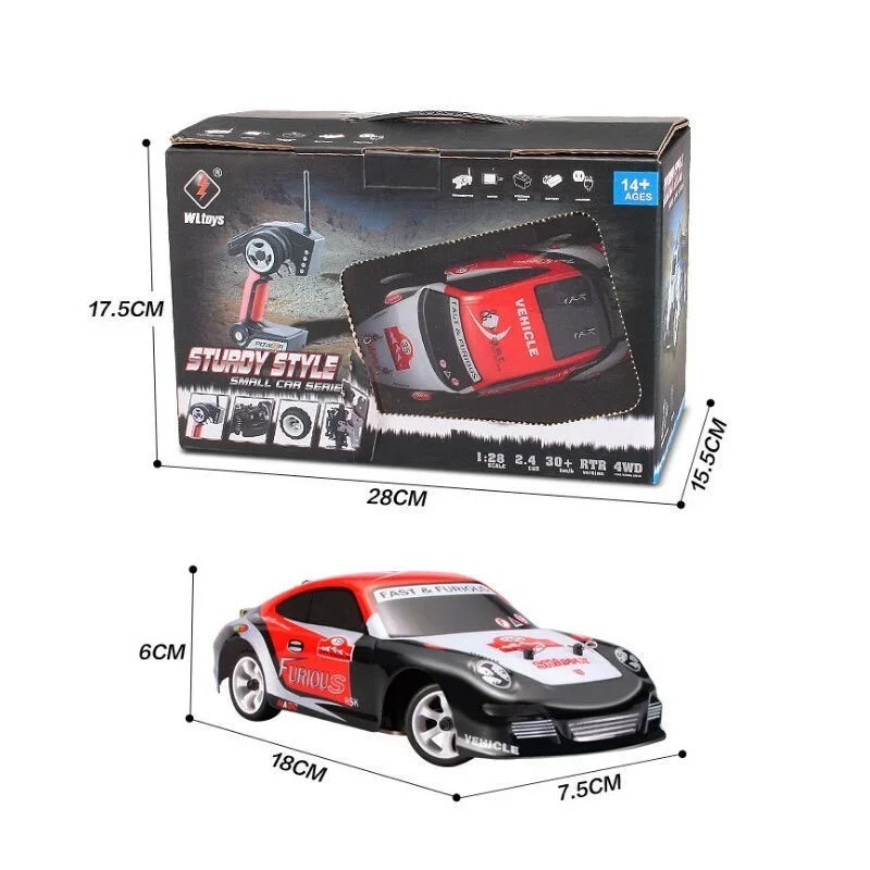 1:28 High-Speed Remote Control Four-Drive Drifting Mosquito Car K989 Adult Boys Electric Rc Competition Model Car Boy Gift - Image 5