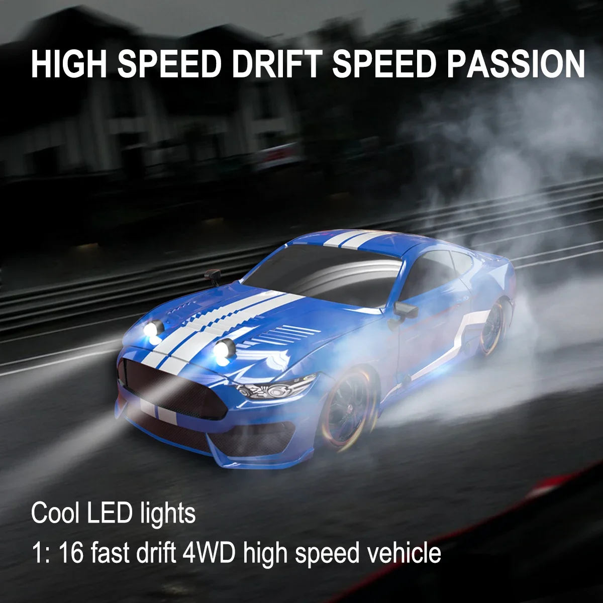 4WD Remote Control Car 1:16 2.4G 40km/h High Speed Drift Mustang GT Sports Remote Control Sports Car Children's Toy Gift 2023 - Image 2