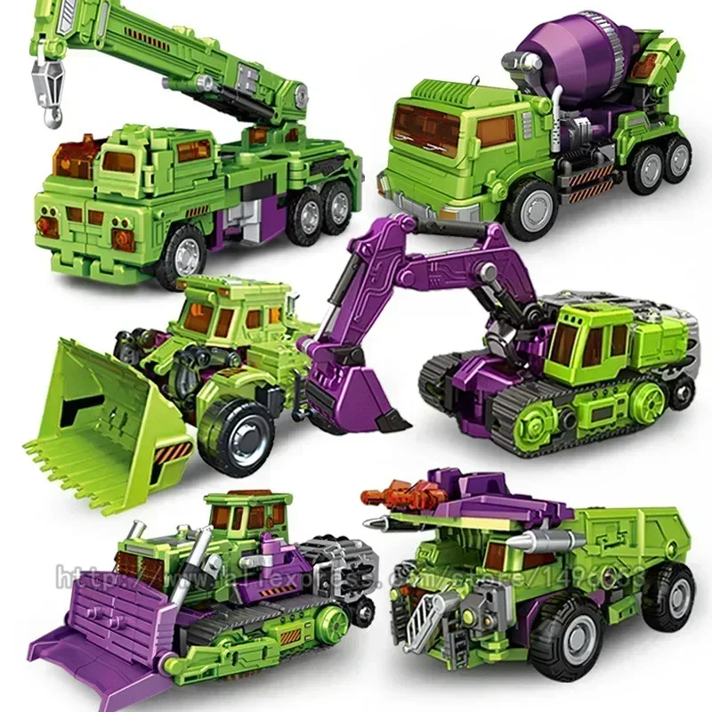 6IN1 NBK 42CM Devastator Toy Transformation KO Robot Car combination Action Figure excavator Blender Model Kid Christmas present - Image 3