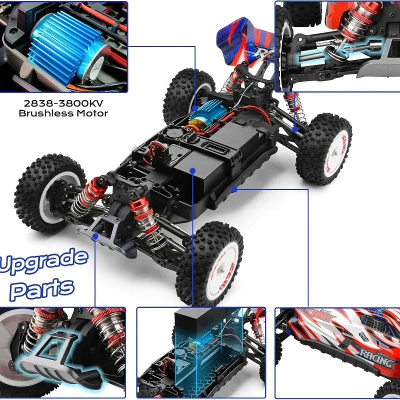 1/12 Fast RC Cars WLtoys 124008 2000mah 4x4 3s Brushless RC Buggy Cars with Independent ESC RC Car Truck Remote Control Cars - Image 3
