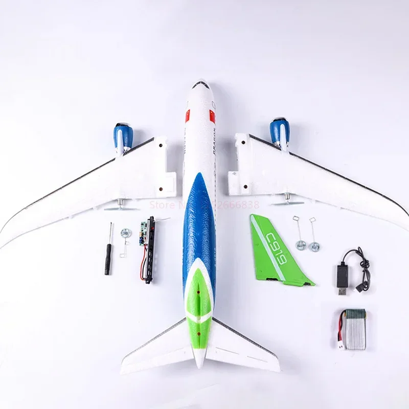 3-Channel RC Airplane C919 Remote Control Foam Simulation Airliner Aerobatic Fixed-wing DIY Assembly Model Airplanes Boy Toy - Image 5