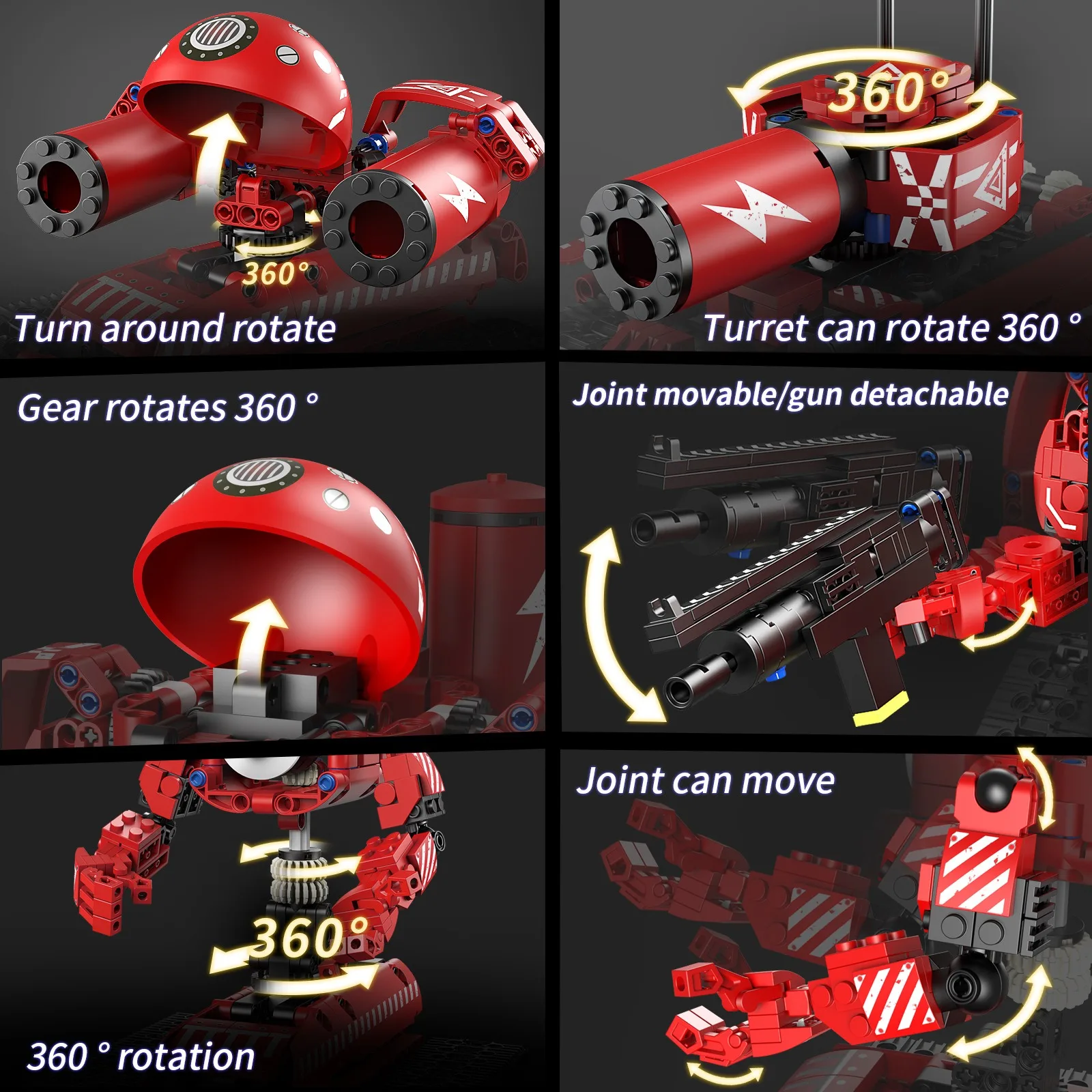 5 in 1 STEM Technical Idea Remote Control Deformed Robot Car Building Blocks City APP RC Vehicle Tank Bricks Toys For Kids Gifts - Image 3