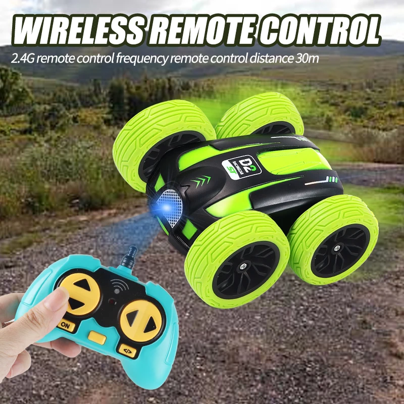 Mini high-speed remote control double-sided stunt car with 360 ° rolling charging and drop resistant children's toy car - Image 2