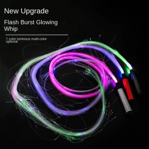 New LED Light Whip Charging Bar Party Atmosphere Live Prop Metal Light Whip Costume Play dress up