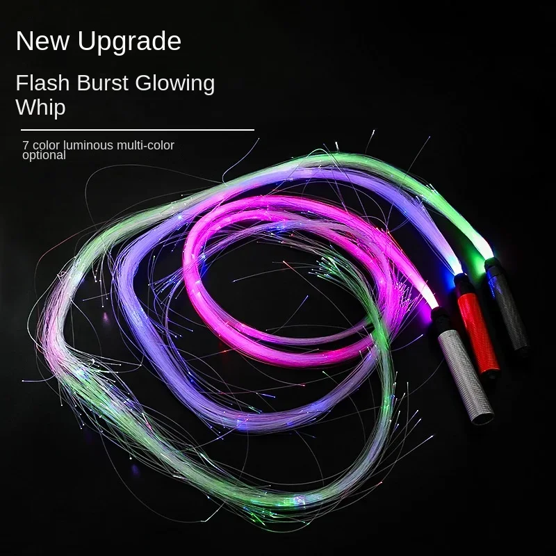New LED Light Whip Charging Bar Party Atmosphere Live Prop Metal Light Whip Costume Play dress up