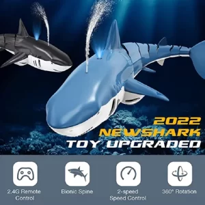 kf-Sbcbb2741a4614b909b4650af401f9c80d Intelligent Rc Shark Whale Water Spray Toy Remote Control Ship Submarine Robot Fish Electrical Fish Toys for Boys Baby Children