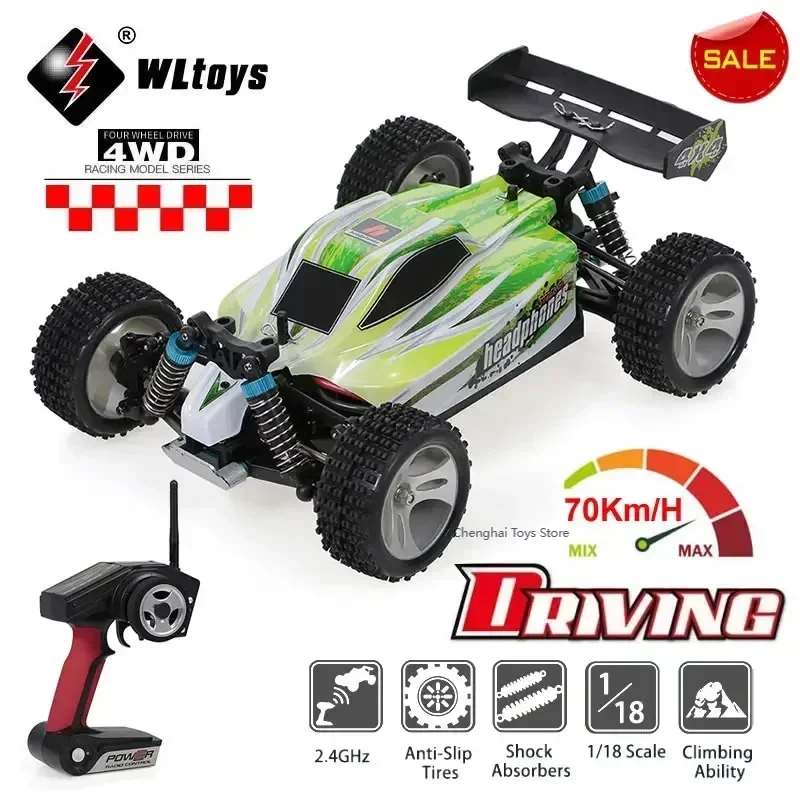 WLtoys A959 A959-B 1:18 RC Racing Car 4WD 70KM/H High Speed 2.4G Remote Control Drift Off Road Vehicle Buggy Boys Toys Kids Gift