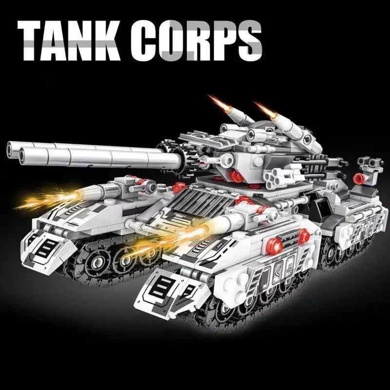 New WW2 Military Vehicle Tank 8in1 Airplane Truck Model Building Blocks DIY Bricks Kids Construction Toys Gifts for Boys Adult - Image 4