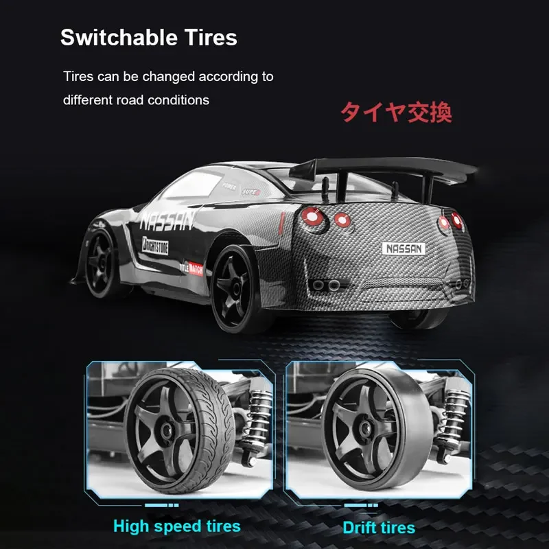 1:10 70km/h High-speed Drift Remote Control Car 2.4G 4WD Rc Off-road Vehicle Dual-speed Rc Car Children's Christmas Gift - Image 4