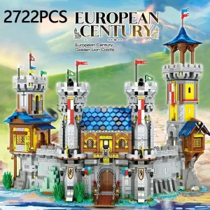 2722PCS Medieval Castle Building Blocks Model European Style City View MOC Bricks Toys Creative Desktop Decoration Toys For Kids
