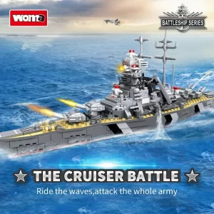 Children's assembled toy warship world aircraft carrier small particle building block military model