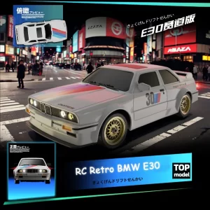 New Four-wheel Drive 1:16 Retro E30 Sports Car Remote Control Car 4WD 30km/h High Speed Drift Car 2.4G CVT Toy Boy