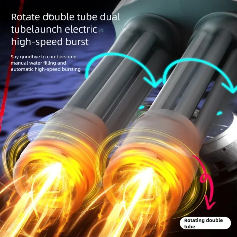 New Electric Gatling Water Gun Toy With LED Automatic Spray Water Pistol Blaster Cannon Pool Summer Toy for Kids Boys Adult Gift - Image 3