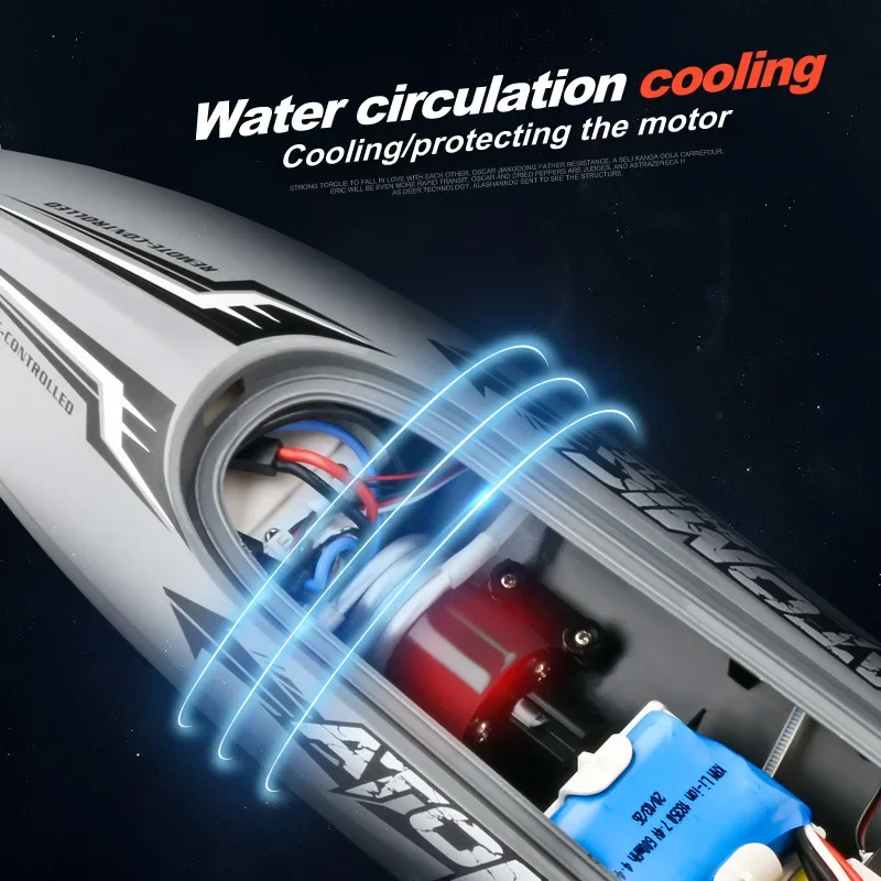 RC Battery Boat Ship 2.4Ghz High-Speed Remote Control Racing Ship Water Speed Boat Child Model Kids Boys Outdoor Pool Toys Gifts - Image 4