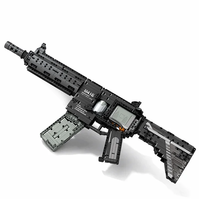 Military Building blocks series can be fired rifle M416 Assembling building blocks model children's educational toy gift - Image 5