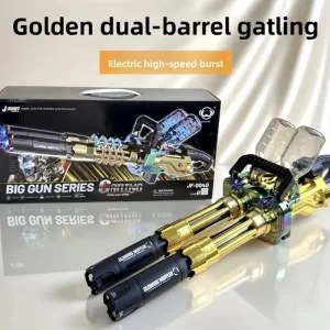 kf-Sd587ba34049a49c5b768b365821e3780x Gatling water launcher toy Electric continuous transmission ball gun Gel ball blaster New Year Present Christmas Present Hallowe