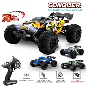 kf-Sd5f8eab2099545b299d0b1f4c31822fev hot 1:16 70KM/H 4WD RC Car With LED Headlight Remote Control Cars High Speed Drift Monster Truck for Kids vs Wltoys 144010 Toys