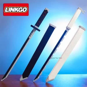 NEW Moc Animes Demon Knife Nichirin Blade Swords Frame Arms Equipage Accessories Game Model Toys Kids Kits Brick Building Block