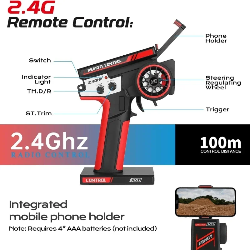 1/12 Fast RC Cars WLtoys 124008 2000mah 4x4 3s Brushless RC Buggy Cars with Independent ESC RC Car Truck Remote Control Cars - Image 4