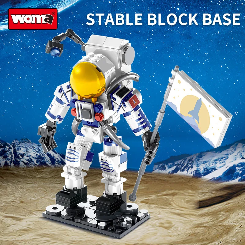 WOMA Hot selling children's gifts, space astronaut building blocks, airplane model toys, children's building blocks - Image 4