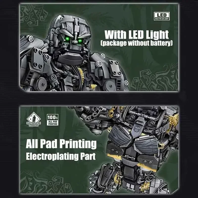 City Technical MOC Primal Titan Mechanical Gorilla Transformation Robot Model Building Blocks DIY Bricks Toys for Children Boys - Image 5