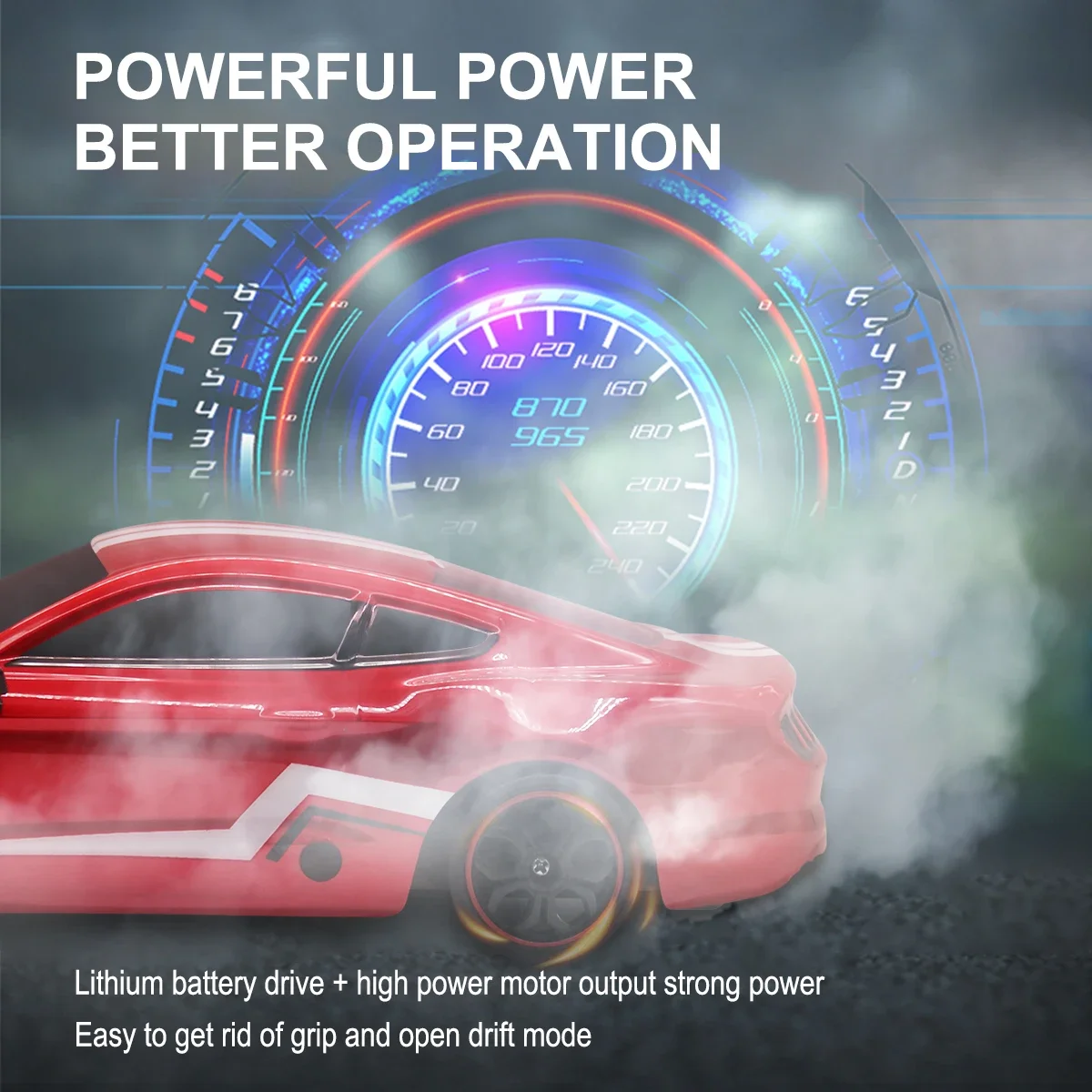 4WD Remote Control Car 1:16 2.4G 40km/h High Speed Drift Mustang GT Sports Remote Control Sports Car Children's Toy Gift 2023 - Image 5