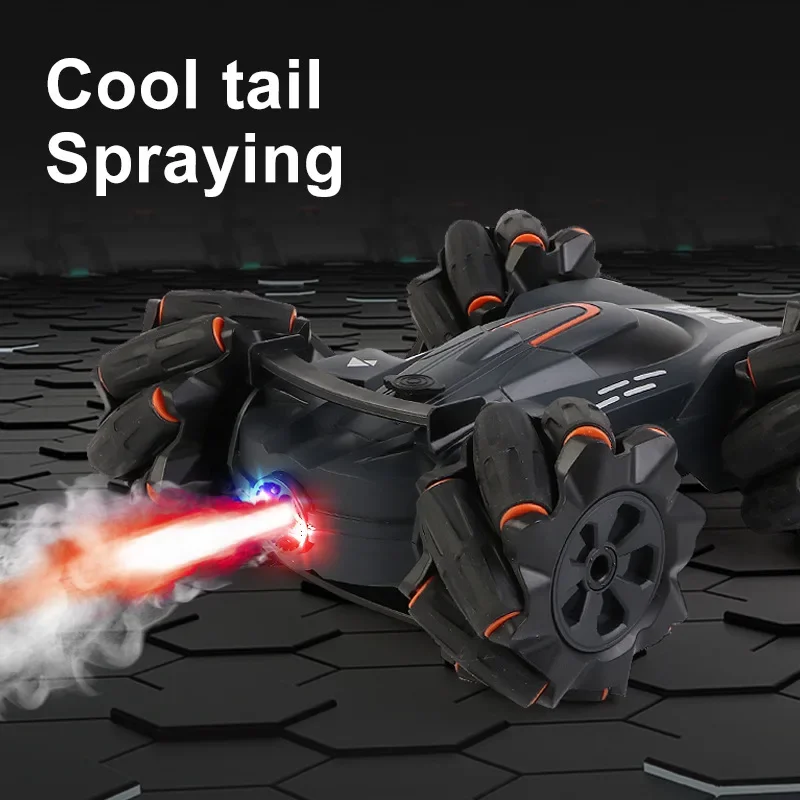 Drift spray stunt racing high-speed double-sided music light remote control children's electric toy car - Image 2