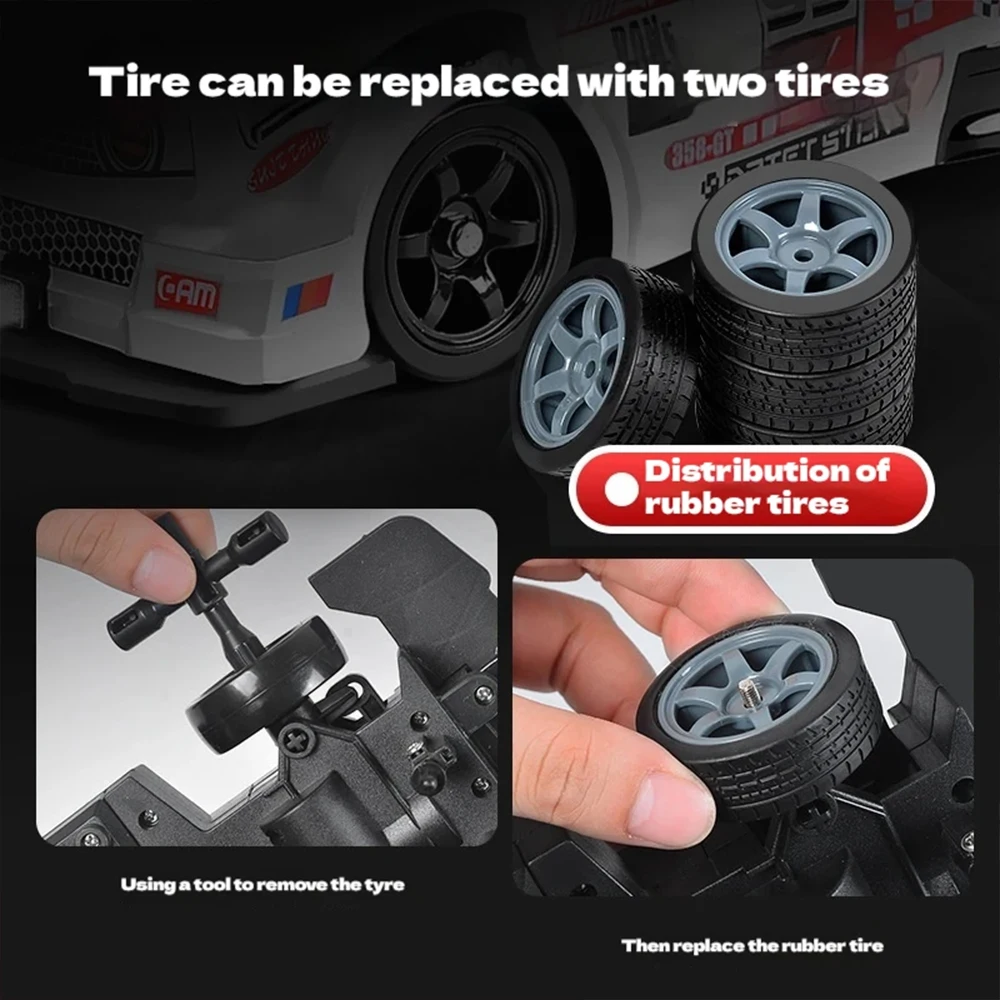 ae86 1/16 2.4G Racing Rc Cars Drift Car Mustang GTR Electric 4WD High Speed Remote Control Drift Toys for Children Gifts - Image 2