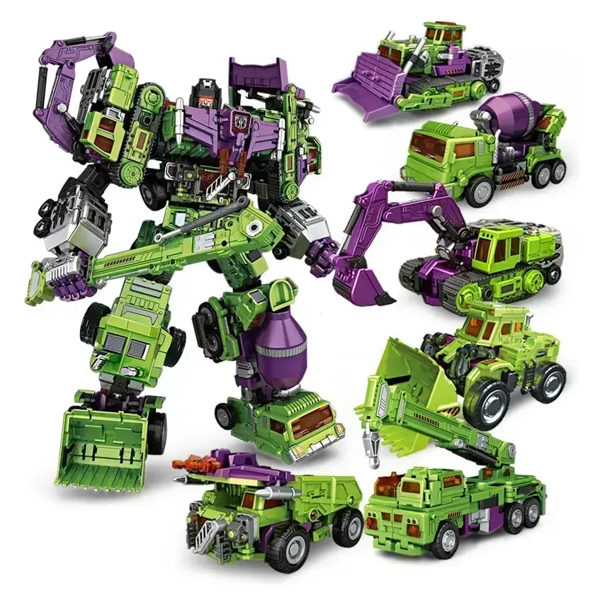 6IN1 NBK 42CM Devastator Toy Transformation KO Robot Car combination Action Figure excavator Blender Model Kid Christmas present - Image 5