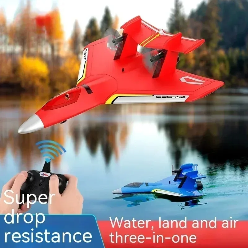 Rc Plane ZY525 Water Air Remote Control Plane Two Channel Water Takeoff Fixed Wing Model Airplane ZY425 Halloween Gift 425 525