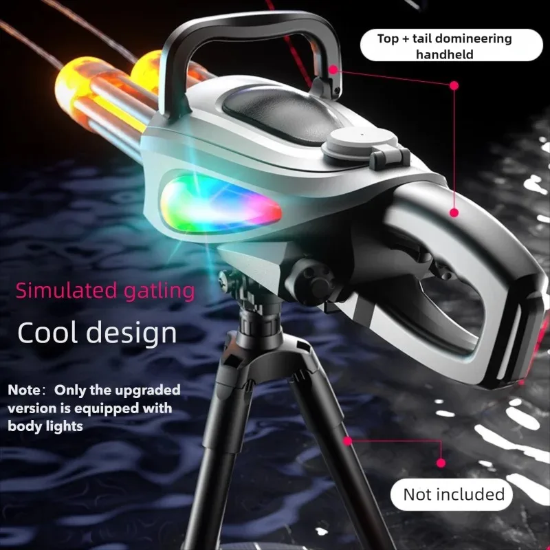 New Electric Gatling Water Gun Toy With LED Automatic Spray Water Pistol Blaster Cannon Pool Summer Toy for Kids Boys Adult Gift - Image 5