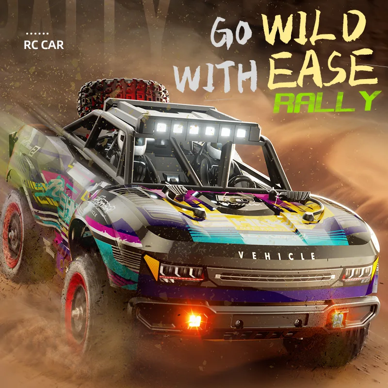 JJRC Professional Brushed Remote Control Car - Full-Scale 4WD Off-Road High-Speed Big-Wheel Short Course Truck for Adult Racing