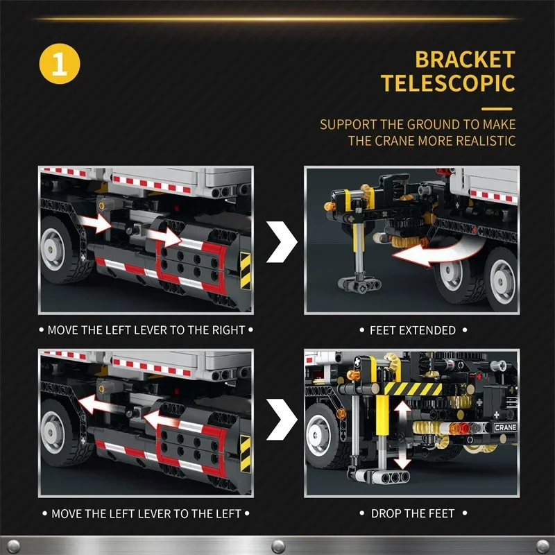 Multi-function crane car building blocks Remote control engineering car RC car building blocks children's toy birthday gift - Image 3