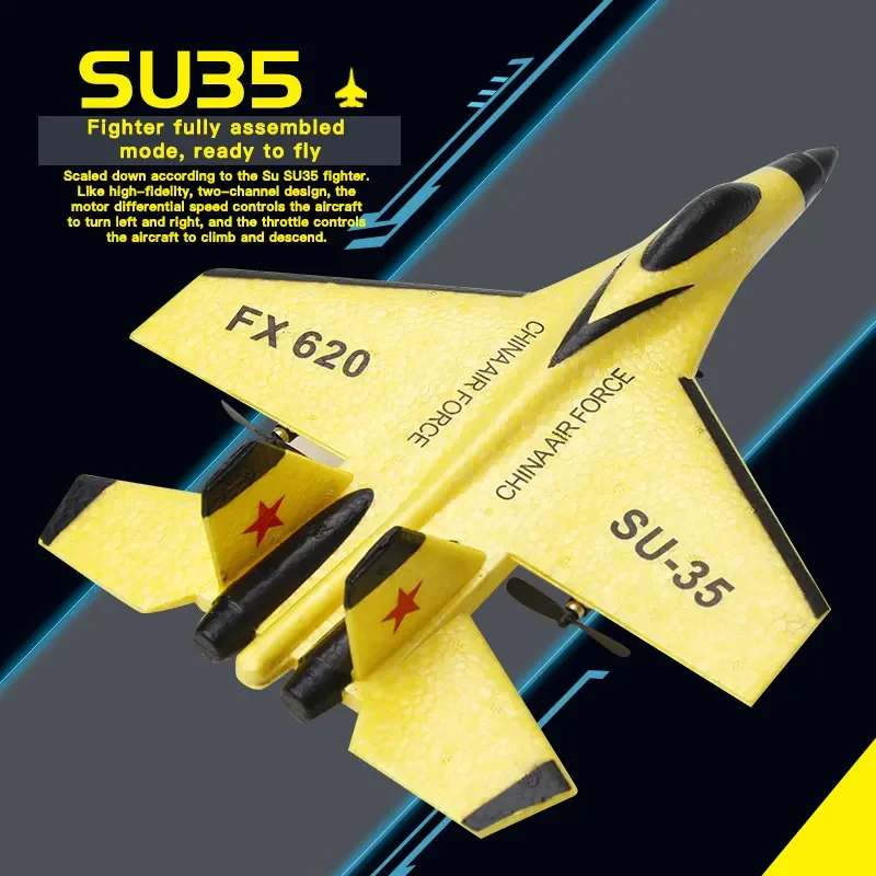 RC Plane SU35 With LED Lights 2.4G Remote Control Aircraft Flying Model Glider SU57 EPP Foam Airplane Toys For Kids Gifts - Image 4
