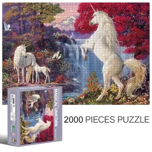 unicorn 2000 PCS of high difficulty adult puzzle building blocks puzzle toys cartoon animal anime toys gifts stress relieving
