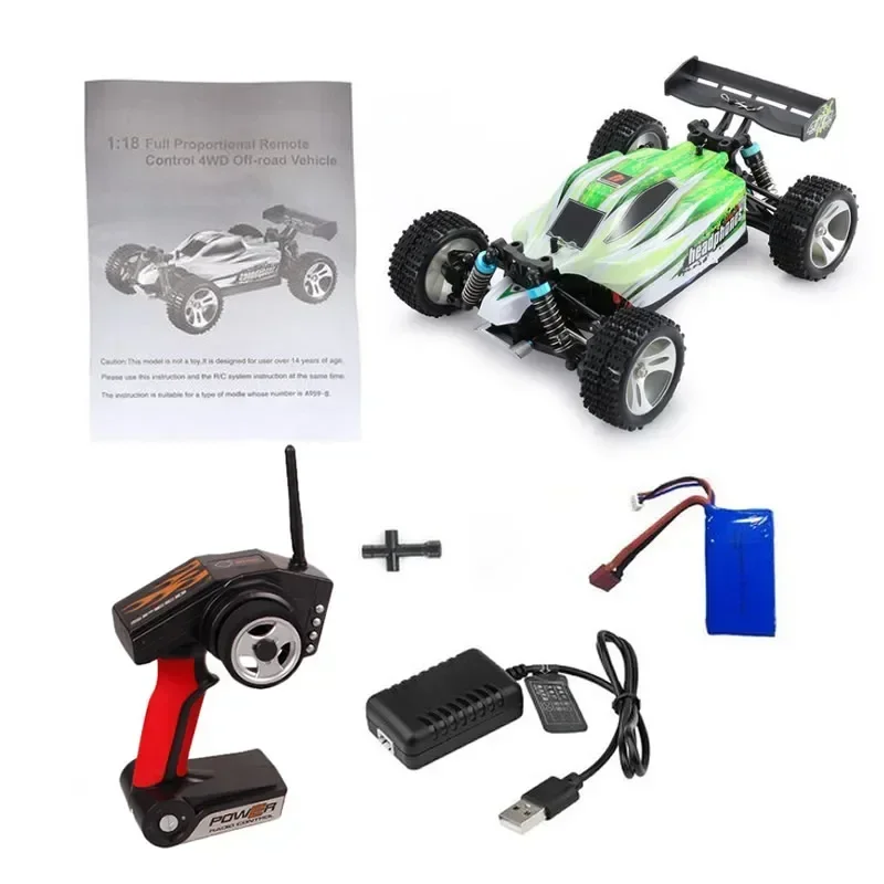 WLtoys A959 A959-B 1:18 RC Racing Car 4WD 70KM/H High Speed 2.4G Remote Control Drift Off Road Vehicle Buggy Boys Toys Kids Gift - Image 6
